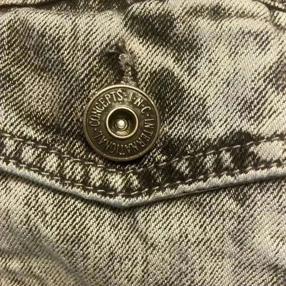 INC International Concepts Mens Denim Jacket in Gray whitewashed Size Large - Picture 9 of 12